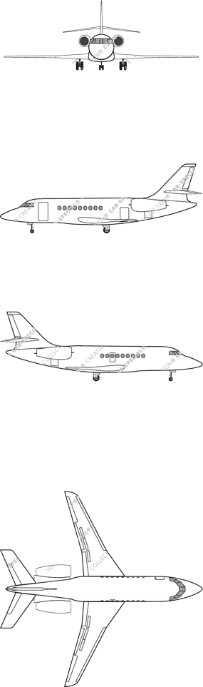 Dassault Aviation Falcon 2000EX, from 2003 (Air_082)