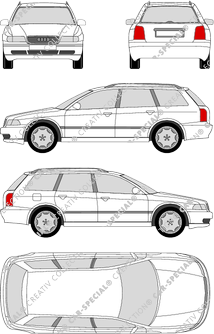 Audi A4 Avant Kombi, 1996–1999 (Audi_008)
