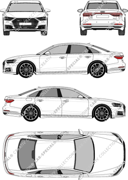 Audi A8 Limousine, 2018–2021 (Audi_118)