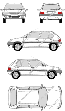 Citroën Saxo Kombilimousine, 1996–1999 (Citr_006)