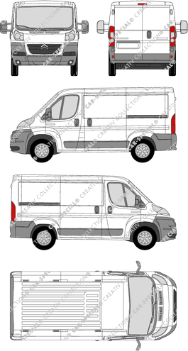 Citroën Jumper, Kastenwagen, L1H1, Rear Wing Doors, 2 Sliding Doors (2006)