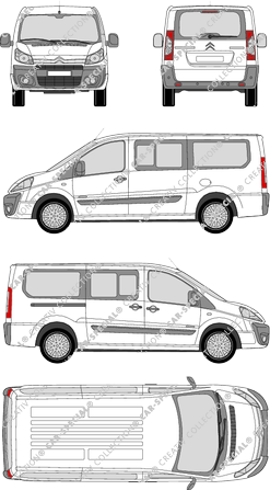 Citroën Jumpy, Kleinbus, L2H1, Rear Flap, 1 Sliding Door (2007)
