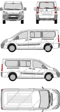 Citroën Jumpy, Kleinbus, L2H1, Rear Flap, 2 Sliding Doors (2007)