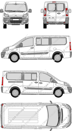 Citroën Jumpy, Kleinbus, L2H1, Rear Wing Doors, 1 Sliding Door (2007)