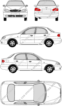 Daewoo Lanos Limousine, 2000–2004 (Daew_003)