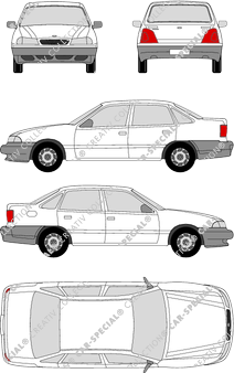 Daewoo Nexia Limousine, 1994–1997 (Daew_008)