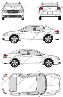 Dodge Avenger Limousine, 2007–2011 (Dodg_009)