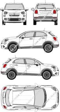 Fiat 500X break, 2015–2017 (Fiat_354)