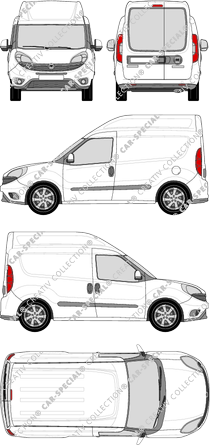 Fiat Doblò Cargo, Cargo, Kastenwagen, L1H2, Heck verglast, Rear Wing Doors (2015)