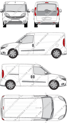 Fiat Doblò Cargo Maxi, Cargo Maxi, Kastenwagen, L2H1, Heck verglast, Rear Flap, 1 Sliding Door (2015)