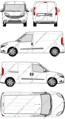 Fiat Doblò Cargo Maxi, Cargo Maxi, Kastenwagen, L2H1, Rear Wing Doors, 1 Sliding Door (2015)
