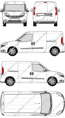 Fiat Doblò Cargo Maxi, Cargo Maxi, Kastenwagen, L2H1, Rear Wing Doors, 2 Sliding Doors (2015)