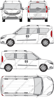 Fiat Doblò Cargo Maxi, Cargo Maxi, Hochdachkombi, L2H1, Rear Flap, 2 Sliding Doors (2015)