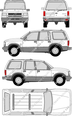 Ford Explorer Kombi, 1990–1993 (Ford_008)