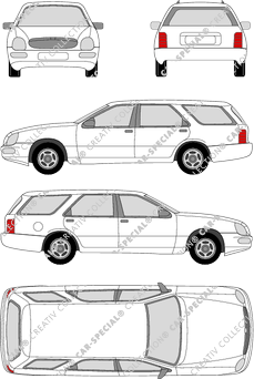 Ford Scorpio Turnier station wagon, 1995–1998 (Ford_039)
