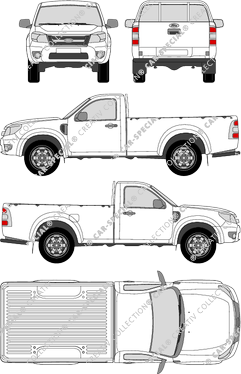 Ford Ranger Pick-up, 2009–2012 (Ford_256)