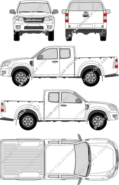 Ford Ranger Pick-up, 2009–2012 (Ford_257)