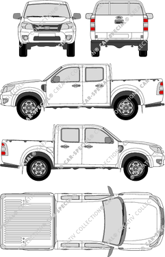 Ford Ranger Pick-up, 2009–2012 (Ford_258)