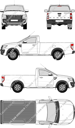 Ford Ranger Pick-up, 2012–2016 (Ford_311)
