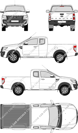 Ford Ranger XL, Pick-up, Einzelkabine, verlängert, 2 Doors (2012)