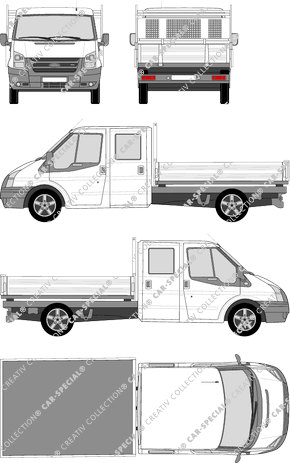 Ford Transit, Pritsche, langer Radstand, Doppelkabine (2006)