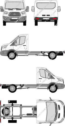 Ford Transit, Fahrgestell für Aufbauten, L2, Einzelkabine (2014)