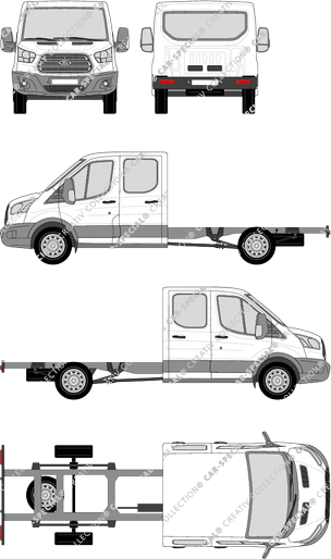 Ford Transit, Telaio per sovrastrutture, L4, Doppelkabine (2014)