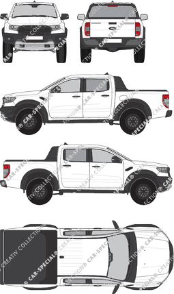 Ford Ranger Pick-up, 2019–2022 (Ford_590)