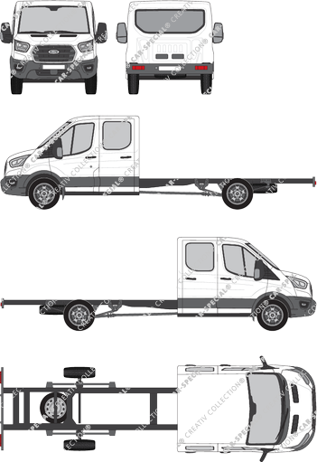 Ford Transit, Fahrgestell für Aufbauten, L5, Doppelkabine (2019)