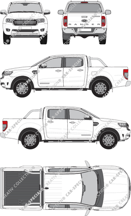 Ford Ranger Pick-up, 2019–2022 (Ford_696)