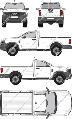 Ford Ranger XL, Pick-up, Einzelkabine, 2 Doors (2023)