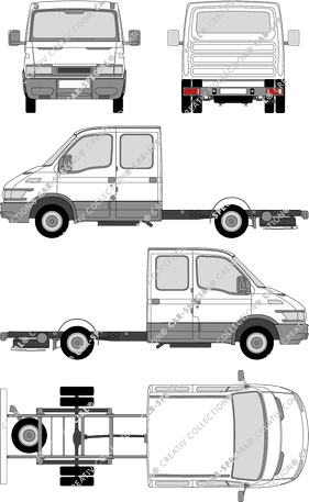 Iveco Daily Fahrgestell für Aufbauten, 1999–2006 (Ivec_041)