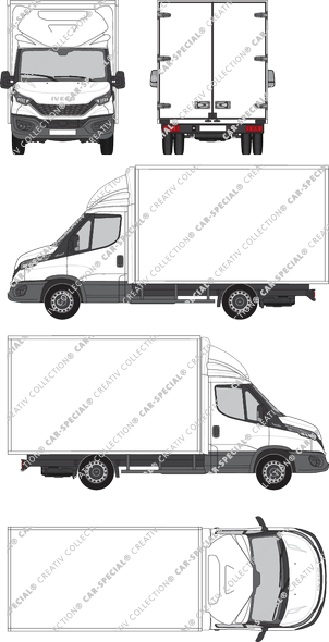 Iveco Daily, Corps de boîte, Radstand 3450, cabine Solo, Rear Wing Doors (2021)