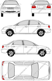 Kia Shuma Limousine, 1997–2001 (Kia_011)