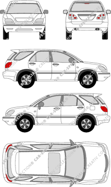 Lexus RX 300 station wagon, 1997–2000 (Lexu_005)