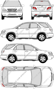 Lexus RX 300 station wagon, 2000–2003 (Lexu_006)