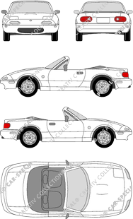 Mazda MX-5 cabriolet, 1989–1998 (Mazd_024)