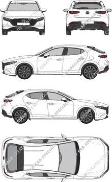 Mazda 3 Kombilimousine, attuale (a partire da 2019) (Mazd_080)