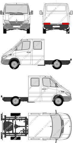 Mercedes-Benz Sprinter Chassis for superstructures, 2002–2006 (Merc_260)
