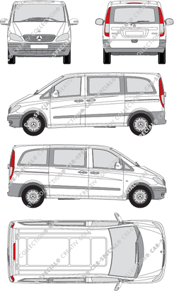 Mercedes-Benz Vito, minibus, compact, Rear Flap, 2 Sliding Doors (2003)