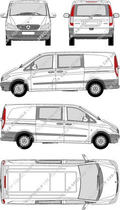 Mercedes-Benz Vito Mixto furgone, 2003–2010 (Merc_281)