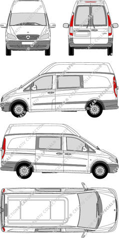 Mercedes-Benz Vito Mixto van/transporter, 2003–2010 (Merc_284)