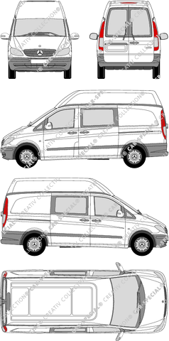 Mercedes-Benz Vito Mixto van/transporter, 2003–2010 (Merc_285)