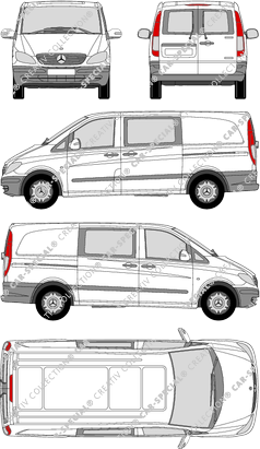 Mercedes-Benz Vito Mixto van/transporter, 2003–2010 (Merc_315)