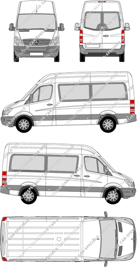 Mercedes-Benz Sprinter Transfer 23 minibus, from 2007 (Merc_391)