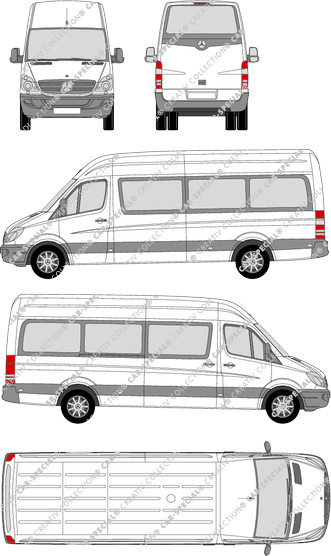 Mercedes-Benz Sprinter Transfer 35 minibus, from 2007 (Merc_394)