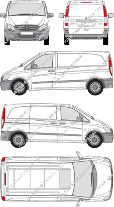 Mercedes-Benz Vito, van/transporter, compact, Rear Flap, 1 Sliding Door (2010)