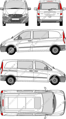 Mercedes-Benz Vito Mixto van/transporter, 2010–2014 (Merc_464)