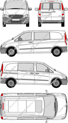 Mercedes-Benz Vito Mixto van/transporter, 2010–2014 (Merc_466)