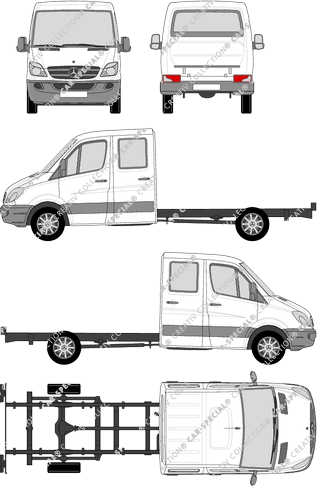 Mercedes-Benz Sprinter Fahrgestell für Aufbauten, 2009–2013 (Merc_589)